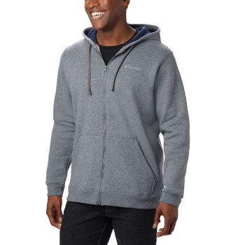 Columbia Hart Mountain Full Zip Big, Sudaderas Con Capucha Grises Para Hombre | 524031-CDI